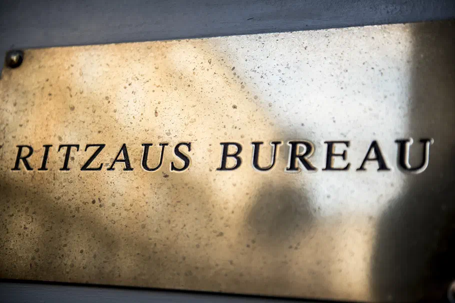 Skilt med teksen 'Ritzaus Bureau'